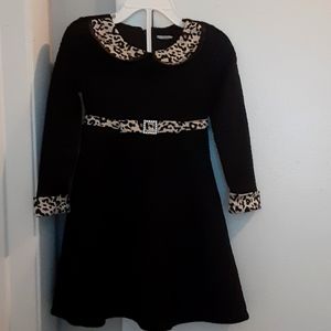 Black and leopard print baby dress